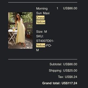 Fortunate One Morning Sun Maxi Dress
Yellow